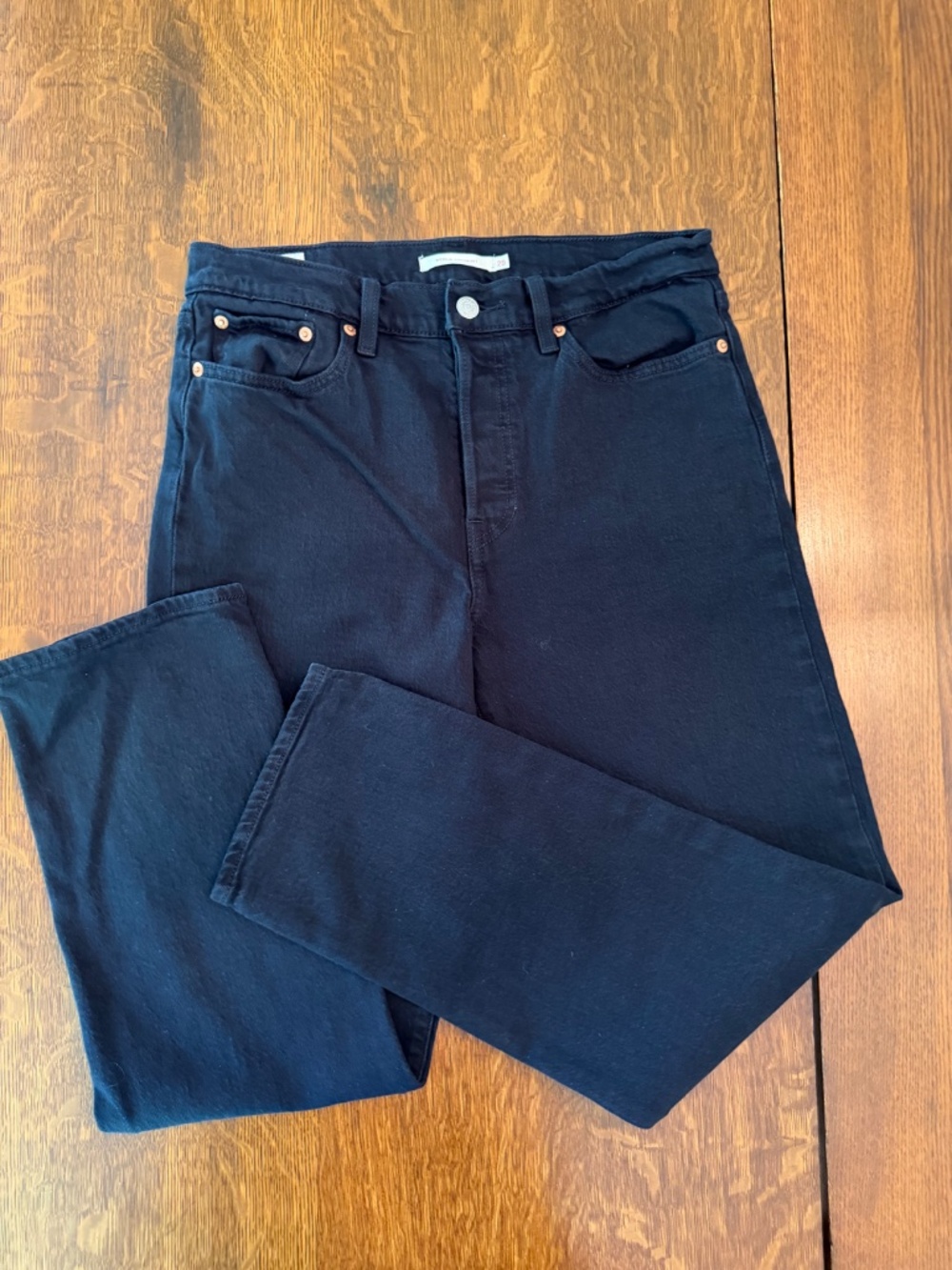 Levi's Premium Wedgie Straight Jeans – Women's Size 29 – Black - Picture 14 of 14